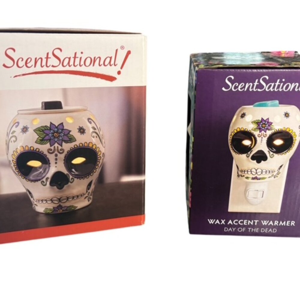 Scentsationals Day of The Dead/Sugar skull Wax Melters.  Halloween. Set of 2! - Picture 2 of 9